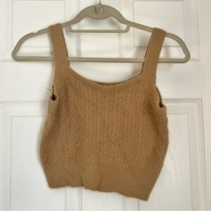 Cupcake Tan Knit Tank Top